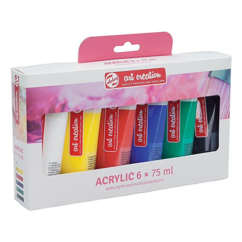Talens Art Creation Acrylic Paint, Assorted Colors, 6/Set (TLN3582806M) image 1