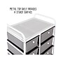 Honey-Can-Do 8-Drawer Metal/Plastic Mobile Storage Cart with Swivel Casters, White/Gray (CRT-09587)~#|#~F18A9DAB-17CA-4DFE-B37702F1170A9CAF_sc7