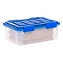 Iris 16 Quart Ultimate Clear Plastic Latching Storage Bin, Blue (500196)~#|#~F1923E12-11BD-4005-9FFF5CEF4A5168E4_sc7
