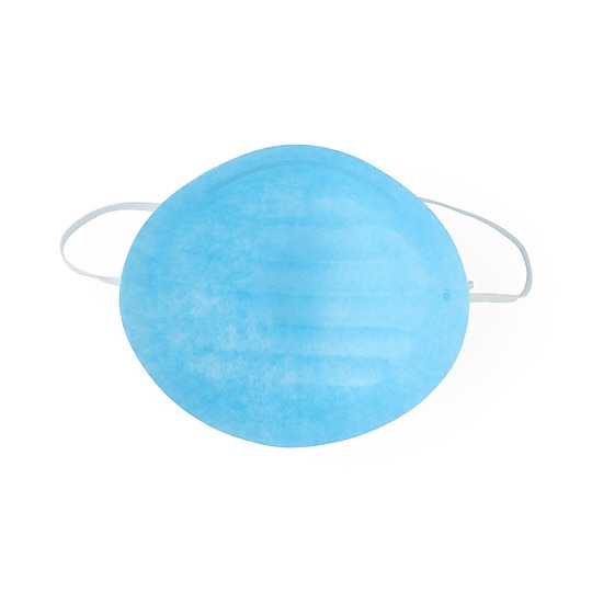 Medline Disposable Cone Face Masks with Headband, One Size, Blue, 50/Box (NON27381Z)~#|#~F196943E-06EC-42C4-A21D51B873E66B4D_sc7