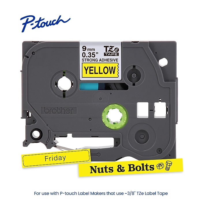Brother P-touch Strong Adhesive Laminated Label Tape, ~3/8