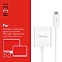 Staples TECH USB‑C to HDMI Adapter – Audio/Video Converter for Monitors, TVs & Projectors, Male‑to‑Female, White~#|#~F197345D-3B16-4304-BA40B64638FC629F_sc7