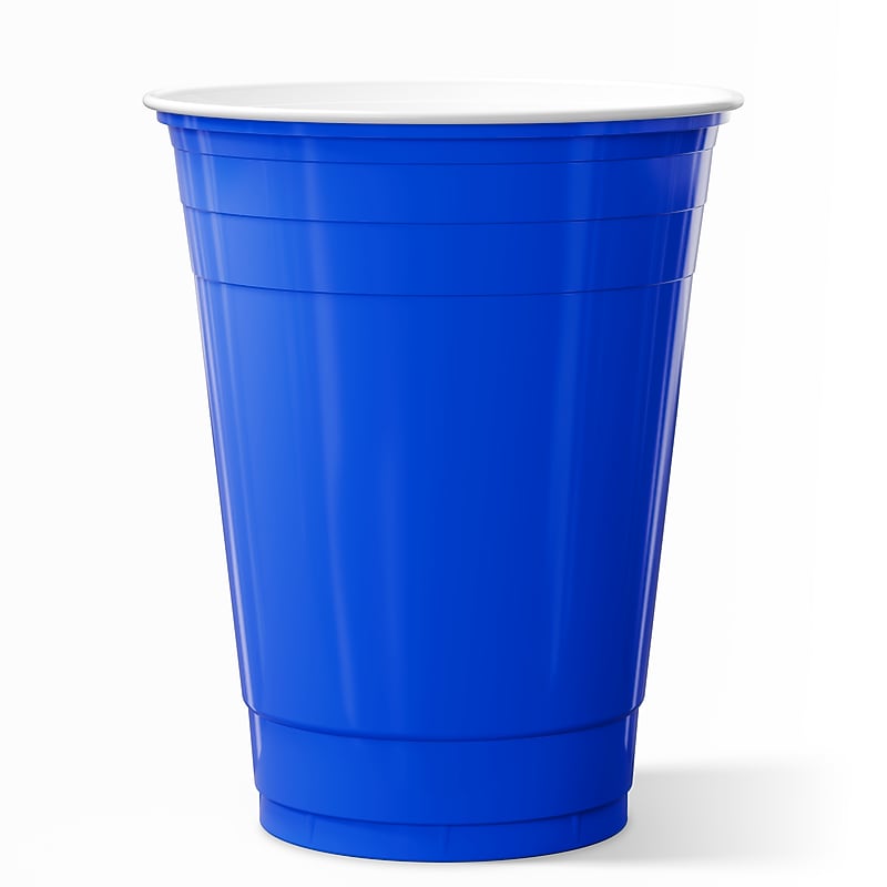 Perk™ Plastic Cold Cup, 16 Oz., Blue, 50/Pack (PK45561) image 1