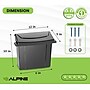 Alpine Industries Plastic Sanitary Napkin Disposal Receptacle, 10"x 5", Black (451-BLA-MK)~#|#~F1A0B943-7A74-4EBB-94D2ED4C8AC691A8_sc7