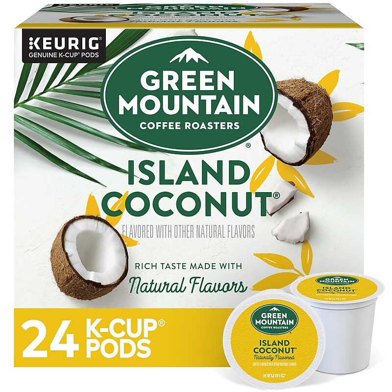 Green Mountain Coffee Roasters Island Coconut Coffee Keurig® K-Cup® Pods, Light Roast, 24/Box (5000365434) image 1