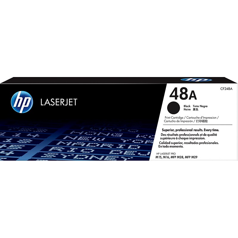 HP 48A Black Standard Yield Toner Cartridge, Prints Up to 1,000 Pages (CF248A) image 1