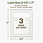 Avery Hemp Rectangle Laser/Inkjet Multipurpose Labels, 2-1/2" x 7", Off-White (60/Pack)~#|#~F1A7DB7F-EAE8-4B5D-BCCFF484CBB2058B_sc7