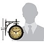 Infinity Instruments The Charleston Indoor/Outdoor Double-Sided Antique Clock, 8", Rust Finished~#|#~F1ADC3D6-7553-4405-B134056858E885AE_sc7