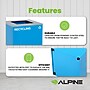 Alpine Industries Steel Open Top Recycling and Trash Can Set with Square Lid, 29 Gallon, Black/Blue, 2/Pack (ALP4450-BLK-KIT1)~#|#~F1AF5792-07ED-4CA4-B6B31BF67D5F9126_sc7