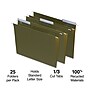 Staples® 95% Recycled Hanging File Folders, 1/3-Cut Tab, Letter Size, Standard Green, 25/Box (ST116806/116806)~#|#~F1B0B45E-47B2-4AB1-9BC40128E0DCF4F0_sc7