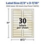 Avery Pearlized Ivory Rectangle Multipurpose Labels, 2/3" x 3-7/16", Ivory, 3000/Box (94210)~#|#~F1B905BC-1AB5-4099-AEB4A142843D5E9D_sc7