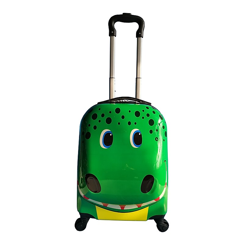 TUCCI 11" Hardside Carry-On Suitcase, 4-Wheeled Spinner, TSA Checkpoint Friendly, Green (T0395-Baby Dino) image 1