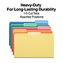 Staples Heavyweight File Folders, 1/3-Cut Tab, Legal Size, Assorted Colors, 50/Box (ST18366-CC)~#|#~F1C1BD4D-F2DC-4510-BB2A349C92A3C7FF_sc7