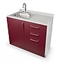 Viva Comfort 36.32'' H x 36" L Exam Room Medical Cabinet with Left Sink, 3-Drawers, Claret (902BASE36LSCL)~#|#~F1C398B4-6BA6-4D92-8461ADCAD8311FFD_sc7