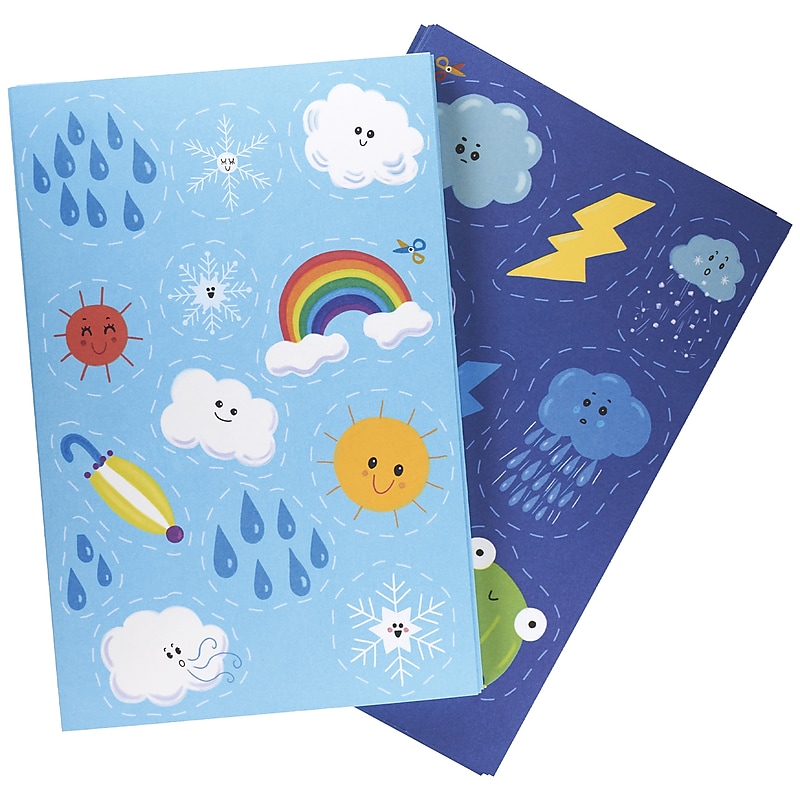 Roylco Learn About Weather Craft Paper, 5-1/2" x 8-1/2", Multicolored, 80 Sheets/Pack (R-15405) image 1