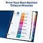 Avery Ready Index Table of Contents Extra-Wide Paper Dividers, 1-8 Tab, Multicolor (11163)~#|#~F1CE5889-59B0-44C2-8919CB96B211B4E2_sc7