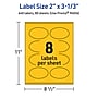 Avery Laser/Inkjet Oval Multipurpose Labels, 2" x 3-1/3", Bright Yellow, 640/Box (94056)~#|#~F1CF1626-B357-4B3F-88BB094C5095CCE3_sc7