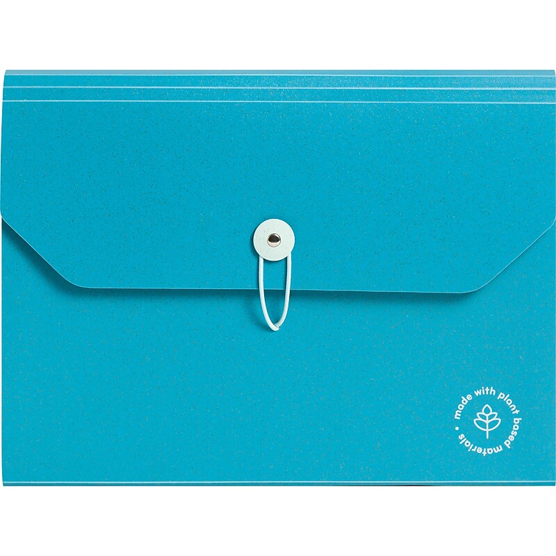 U Brands U-Eco Poly Expandable Folder, 13-Pocket, Letter Size, Ocean Blue (6594U01-12) image 1