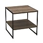 Household Essentials Jamestown Square Side End Table with Storage Shelf, Ashwood/Black (HH8077-1)~#|#~F1DDE140-5D15-4DEE-84D67ADAE25E2340_sc7