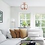 Lalia Home 3-Light 13" Farmhouse Glass and Metallic Accented LED Semi-flushmount, Rose Gold (LHM-1000-RG)~#|#~F1DF7283-0EA2-4EFC-841959C78AC6444F_sc7