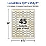 Avery Pearlized Ivory Decorative Edge Multipurpose Labels, .5" x 2.5", Ivory, 450/Pack (94749)~#|#~F1E4E8B3-05E2-411C-B31A660C9ED9A23D_sc7