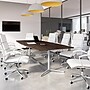 Bush Business Furniture 120W x 48D Boat Shaped Conference Table with Metal Base, Black Walnut (99TBM120BWSVK)~#|#~F1E84B3F-2B46-4AF4-A4A3DA3A25F3C345_sc7