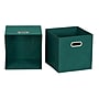 Household Essentials Medium Folding Fabric Storage Bin, 11" x 11"x 11", 23 Qt., Green, 6/Pack (827-1)~#|#~F1EBDC58-D3AA-414A-845D7CC2CC85C76F_sc7