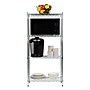 Mind Reader 4 Shelf Metal Adjustable Shelving, 48" x 11.75" x 23.5", Silver (4TSHELVU-SIL)~#|#~F1EC0ABB-FE37-4511-84DF3E2B1DCE288F_sc7