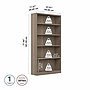 Bush Furniture Universal 72"H 5-Shelf Bookcase with Adjustable Shelves, Ash Gray Laminated Wood (WL12427)~#|#~F1EE15BC-2251-4030-8DC8E6155ECDE0C2_sc7