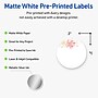 Avery Circle Multipurpose Labels, 2" Dia., White, 120/Pack (19479370430)~#|#~F1F250F3-60F1-4F66-90B5AA96A4AA52B2_sc7