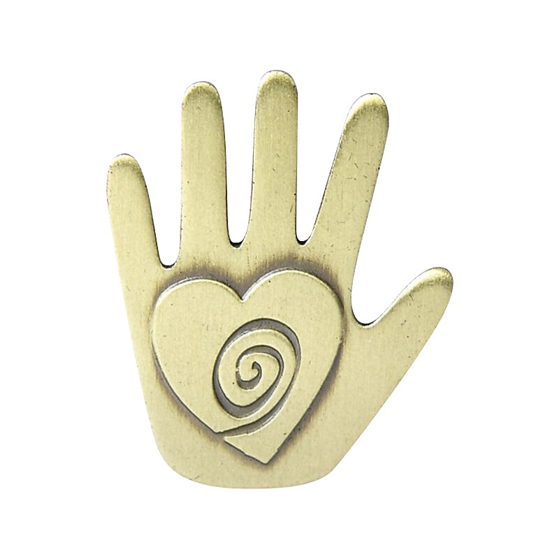 Baudville Helping Hand Lapel Pin, 1" x 0.83", Gold, 25/Pack (75711P25) image 1