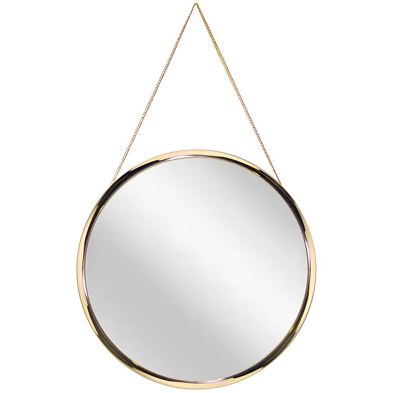 Infinity Instruments Franc II Gold Plastic Framed Wall Mirror, 22" (20209GD) image 1