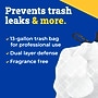 Glad ForceFlex Tall 13 Gallon Drawstring Kitchen Trash Bag, White, 100 Total Bags (78374)~#|#~F1F654A8-6A7A-4291-8399F324B381406E_sc7