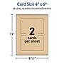 Avery Integrated Cards, 4" x 6", Matte Kraft Brown, 20/Pack (95344)~#|#~F1FC8424-AE4B-4C92-B7541B7025D05721_sc7