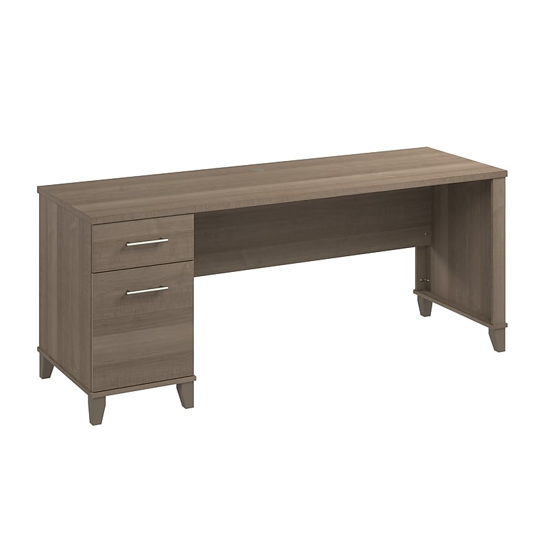 Bush Furniture Somerset 72"W Office Desk with Drawers, Ash Gray (WC81672) image 1
