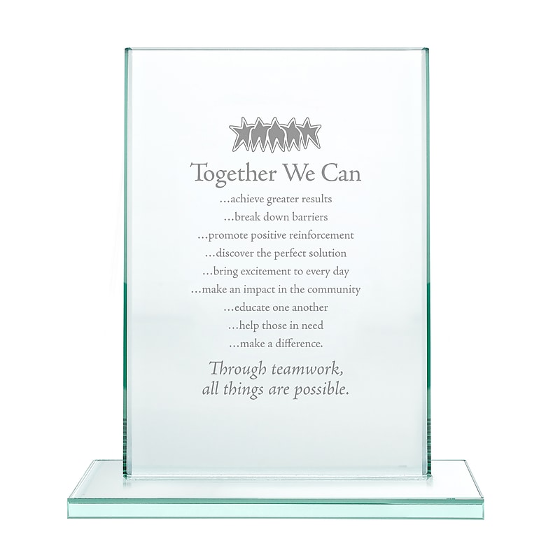 Baudville Jade Character Trophy, 6" x 5", Clear (1375283TWC31) image 1