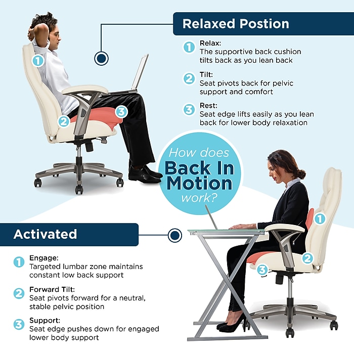 La-Z-Boy Caelan Ergonomic Faux Leather Swivel Task Chair, Cream