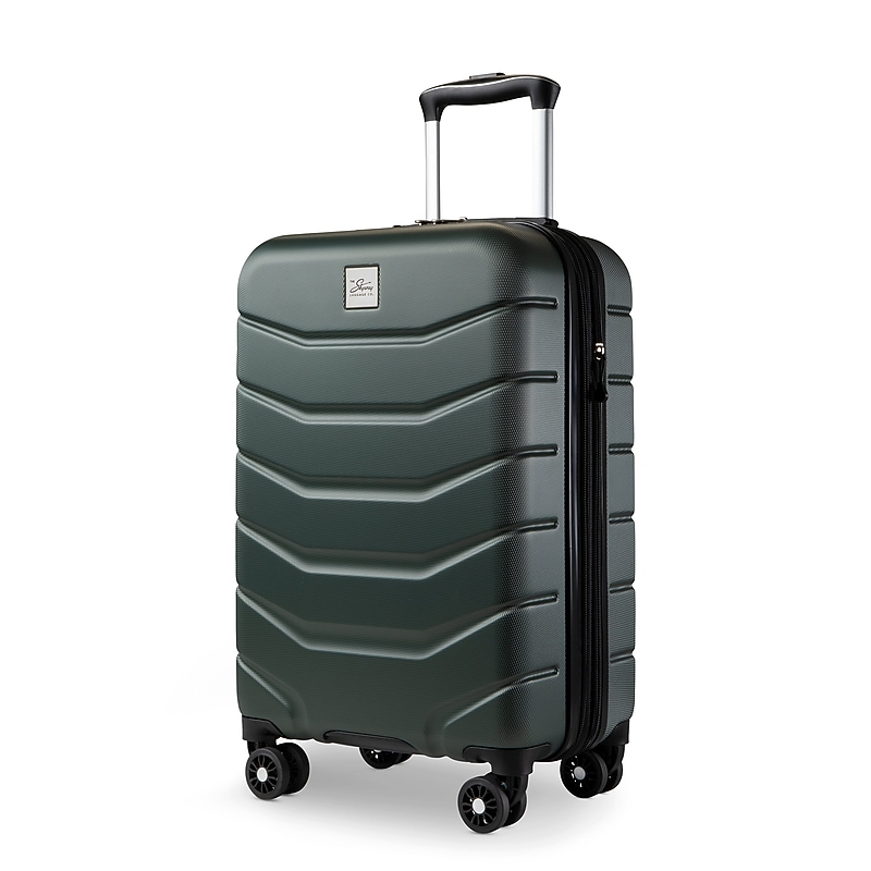 Skyway Luggage Silverton 22" Hardside Carry-On Suitcase, 8-Wheeled Spinner, Thyme (188-20-343-4WB) image 1