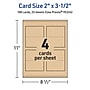 Avery Integrated Cards, 2" x 3.5", Matte Kraft Brown, 100/Pack (95324)~#|#~F20ECF14-1111-4785-940D9C05ACD762AC_sc7