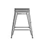 Flash Furniture Kai Indoor-Outdoor Backless Counter Height Stool, Silver with Gray Seat (CH3132024SILP2G)~#|#~F20F04D9-86A0-4638-8BBB00DC3AB7A850_sc7