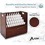 AdirOffice 50-Slot Mobile Roll File, 28.5"H x 30"W x 15.75"D, Mahogany, 2/Pack (626-MA-2PK)~#|#~F2113813-5C17-459E-865F8E019D30F2DC_sc7