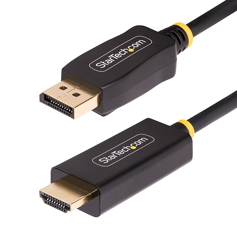 StarTech 6.6' DisplayPort to HDMI Video Monitor Cable, Male to Male, Black (6F-DP-HDMI-4K60-HDR) image 1