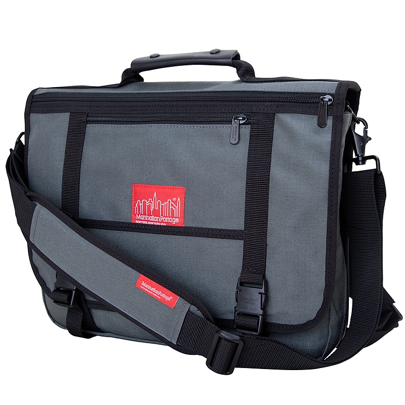 Manhattan Portage Wallstreeter with Back Zipper Grey (1444Z GRY) image 1