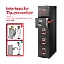 Staples Commercial 5-Drawer Vertical File Cabinet, Letter Size, Lockable, 63.98"H x 14.9"W x 26.5"D, Black (59589/25432)~#|#~F21C6D37-6CAF-4509-BA6404792A7DDA34_sc7