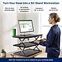 Uncaged Ergonomics Adjustable Standing Desk Converter with Keyboard Tray, Black (CDM)~#|#~F21CE50B-4B51-4CC2-84EB7123D2A40344_sc7