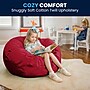 Flash Furniture Cotton Twill Bean Bag Chair, Red (DGBEANLGSLDRD)~#|#~F21E0F73-4978-494D-8B34E59B4A30DB9C_sc7