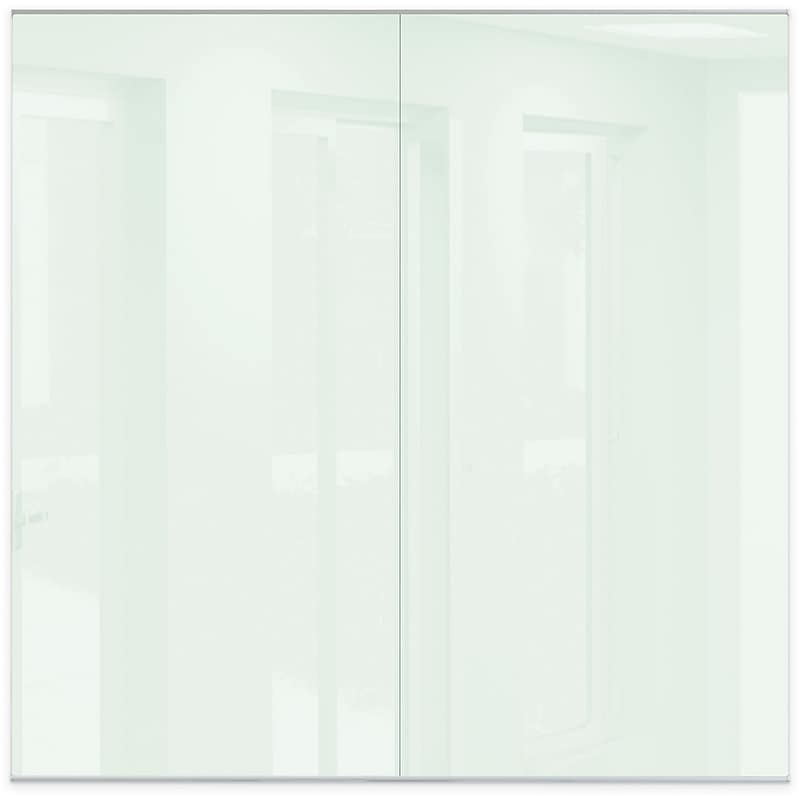 MooreCo Unity Commercial Series Magnetic Glass Dry Erase Wall, 8'H x 8'W (GWD808-GLOSSWHITE) image 1