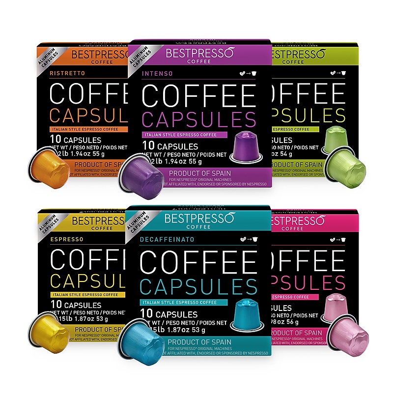 Bestpresso Intense Coffee Capsules, Variety Pack, 120/Carton (BST06106) image 1