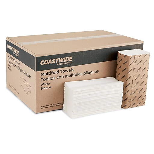 Coastwide Professional™ Multifold Paper Towels, 1ply, 250 Sheets/Pack