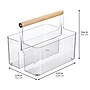 mDesign 2-Compartment Plastic Desk Organizer, Clear/Natural (25717RW)~#|#~F22B6150-ECB8-4045-B49EC75A4885C221_sc7